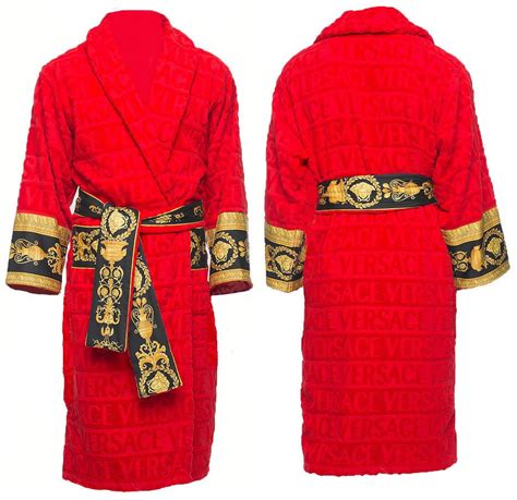 red versace robe|versace kimono.